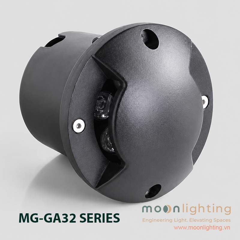 Đèn LED âm đất chiếu cạnh 2 hướng MG-GA32 Series Moon Lighting hắt sáng đối xứng định hướng lối đi