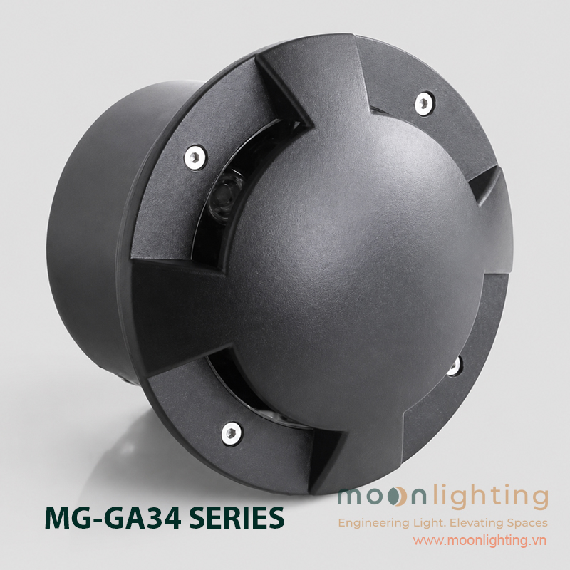 Đèn LED âm đất chiếu cạnh 4 hướng MG-GA34 Series Moon Lighting chiếu sáng 360 độ ngã tư đường dạo biệt thự