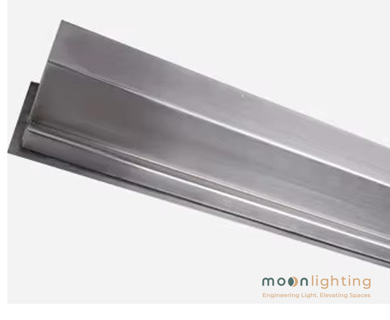 Cận cảnh bề mặt đế Inox 304 316 của đèn LED thanh âm nước MG-204 Series Moon Lighting