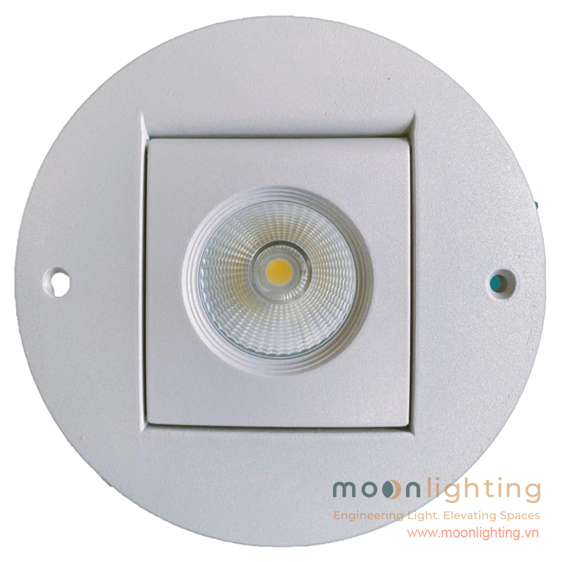 Chi tiết bề mặt hoàn thiện viền Inox 304 đèn âm đất COB MG-305 sắp xuất xưởng
