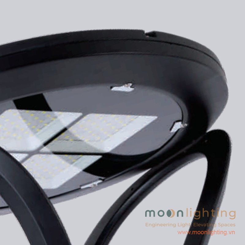 Cận cảnh bề mặt thiết kế Đèn cột sân vườn Solar MG-SL001 chính hãng Moon Lighting