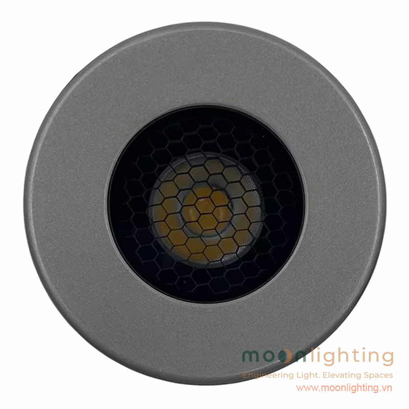 Cận cảnh bề mặt lưới tổ ong Honeycomb chống chói UGR<13 đèn âm đất siêu nhỏ MG-316 Series Moon Lighting