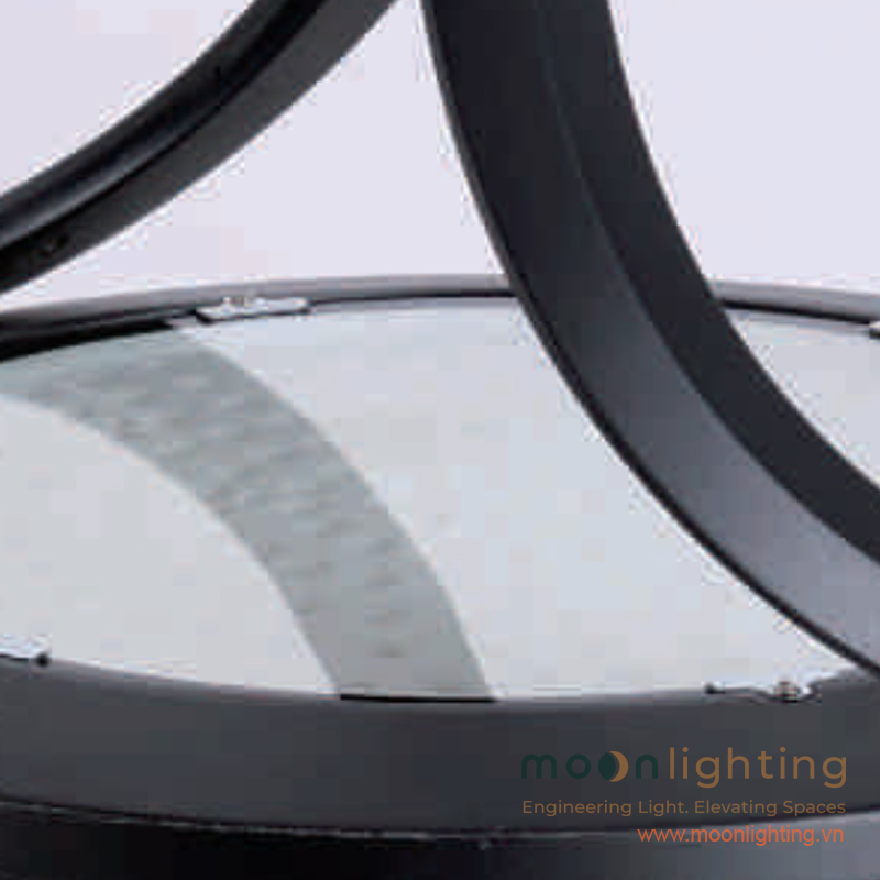 Cận cảnh mắt LED chiếu sáng hiệu suất cao Đèn cột sân vườn Solar MG-SL001