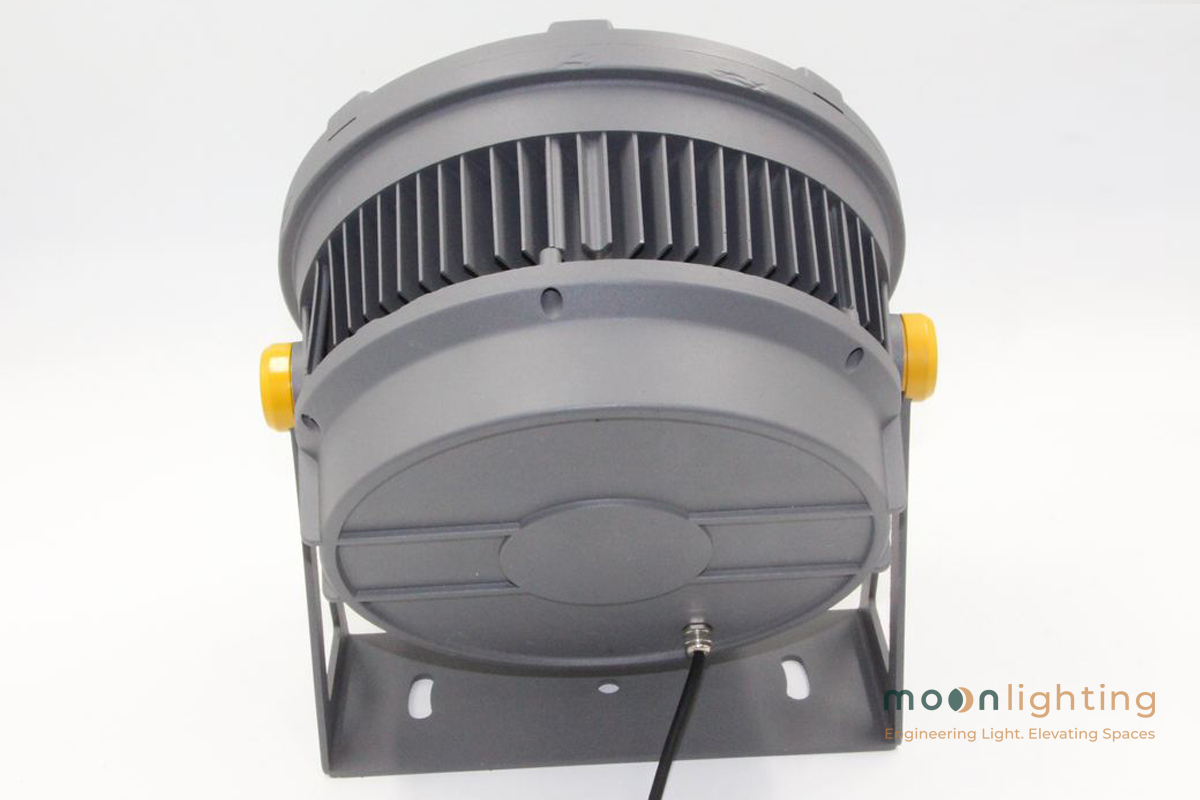 Mặt sau và đế tản nhiệt nhôm đúc Đèn LED Project Light MG-602 Series Cận cảnh mặt sau đế tản nhiệt nhôm đúc heavy-duty Đèn LED Project Light MG-602 Series