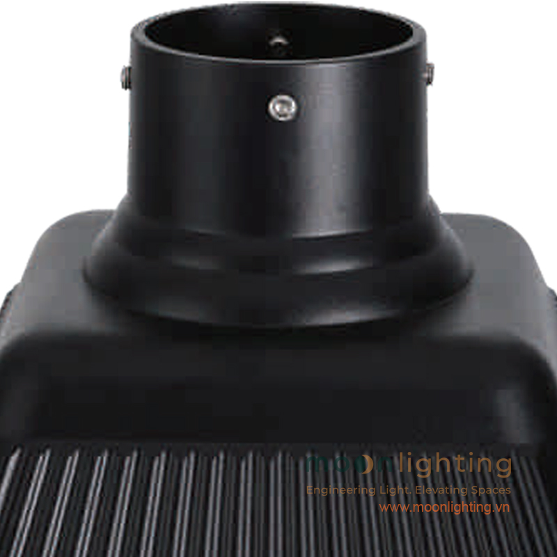 Bề mặt thân nhôm đúc sơn tĩnh điện đen xám cao cấp chống bám bẩn của đèn MG-SL011 Cận cảnh bề mặt nhôm đúc sơn tĩnh điện cao cấp chống gỉ đèn cột sân vườn năng lượng mặt trời MG-SL011 Moon Lighting