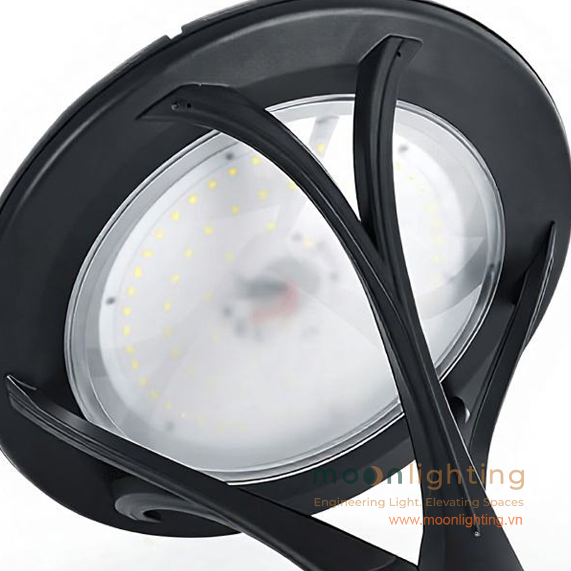 Chi tiết mặt chao tản quang mờ chống chói và chíp LED tỏa rộng đèn MG-SL005