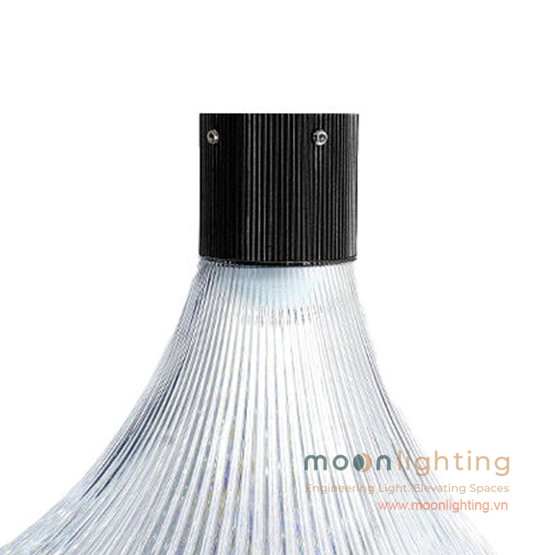 Cận cảnh cổ đèn bắt vào cột đèn cột sân vườn năng lượng mặt trời Solar MG-SL003