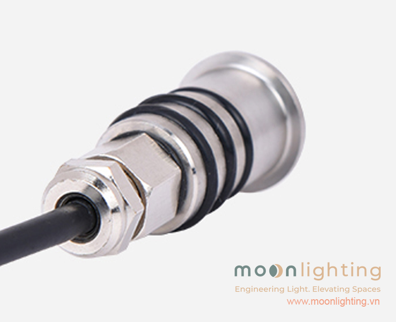 Đốc đai siết cáp nguồn chống nước bằng đồng đèn âm sàn mini MG-101