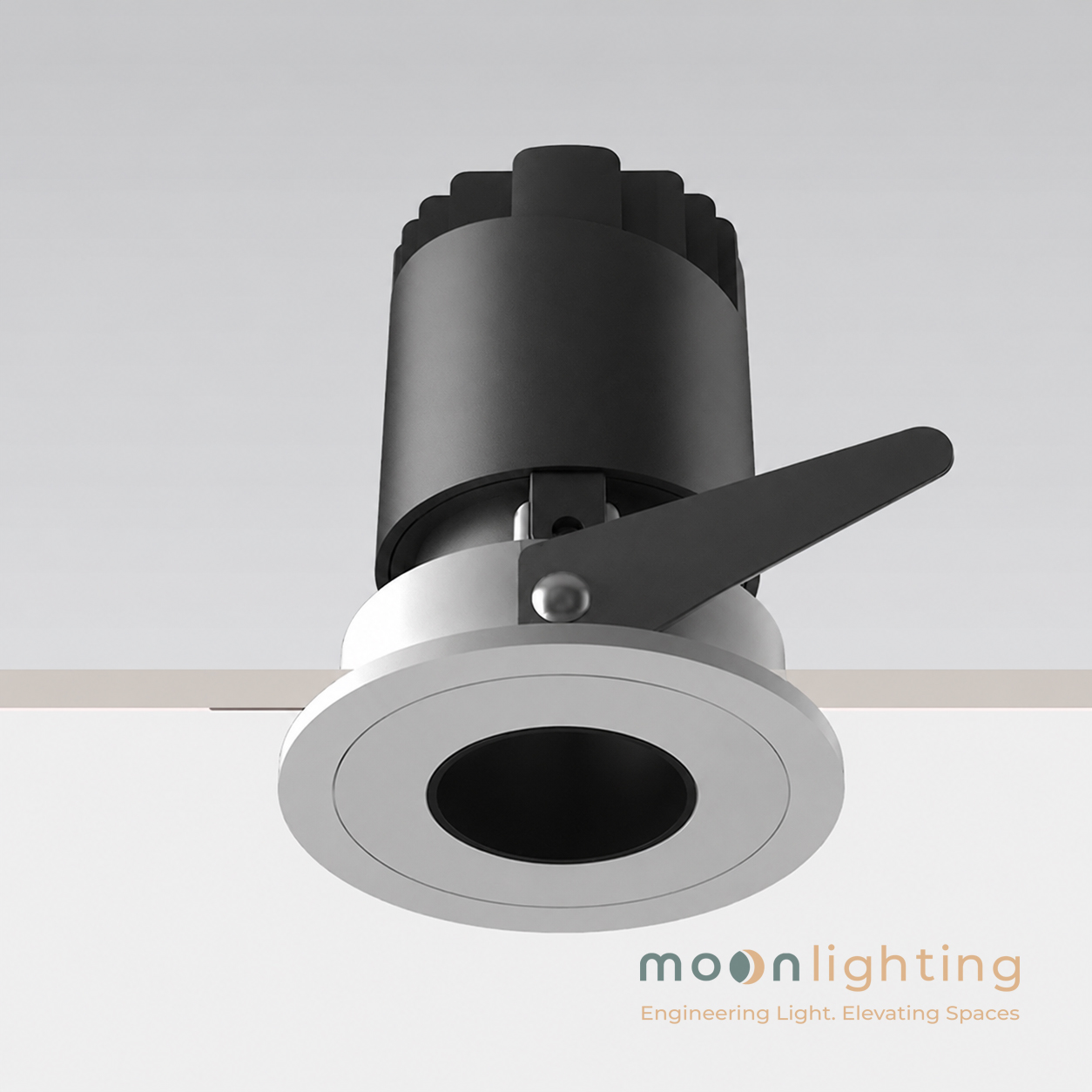 Cận cảnh bề mặt thực tế nhôm đúc quang học của đèn Spotlight MG-100303E50