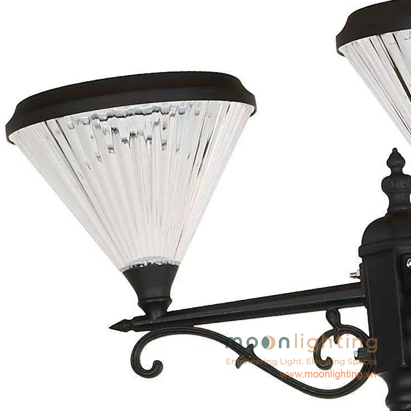 Cận cảnh tay chùm và chao đèn ánh sáng vàng ấm cổ điển MG-SL019 Cận cảnh thiết kế tay chùm kết hợp chao đèn tán quang ánh sáng vàng ấm 2700K sang trọng của đèn MG-SL019