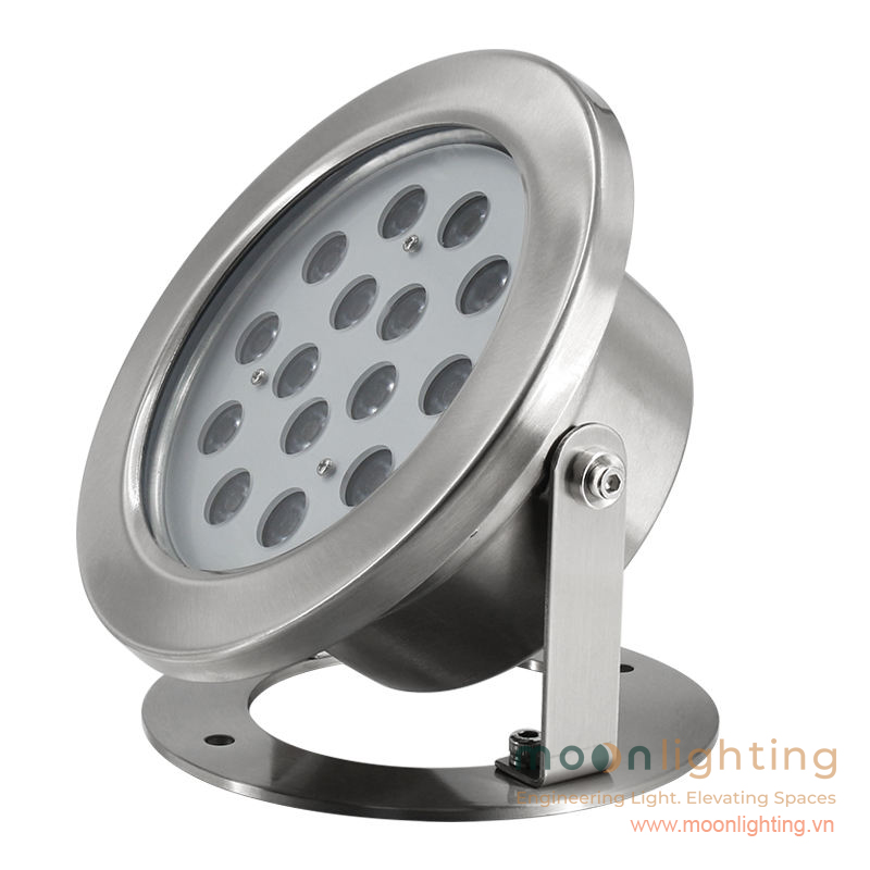 Thân vỏ Inox chắc chắn và chân đế xoay 180 độ đèn âm nước MG-401 Series