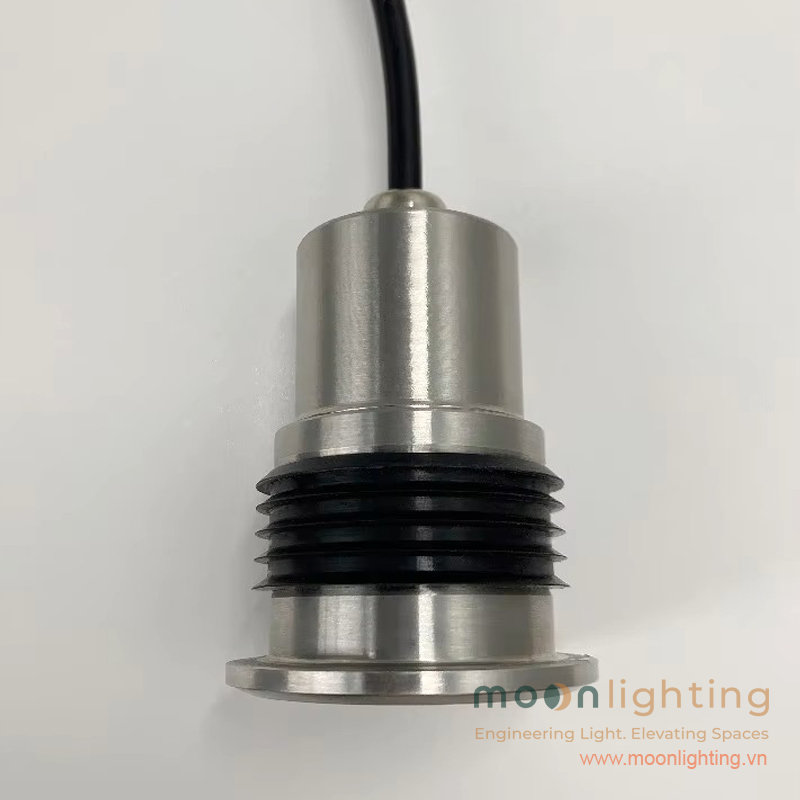 Cấu trúc toàn thân Inox nguyên khối D55xH80mm đèn âm sàn mini MG-104 Moon Lighting