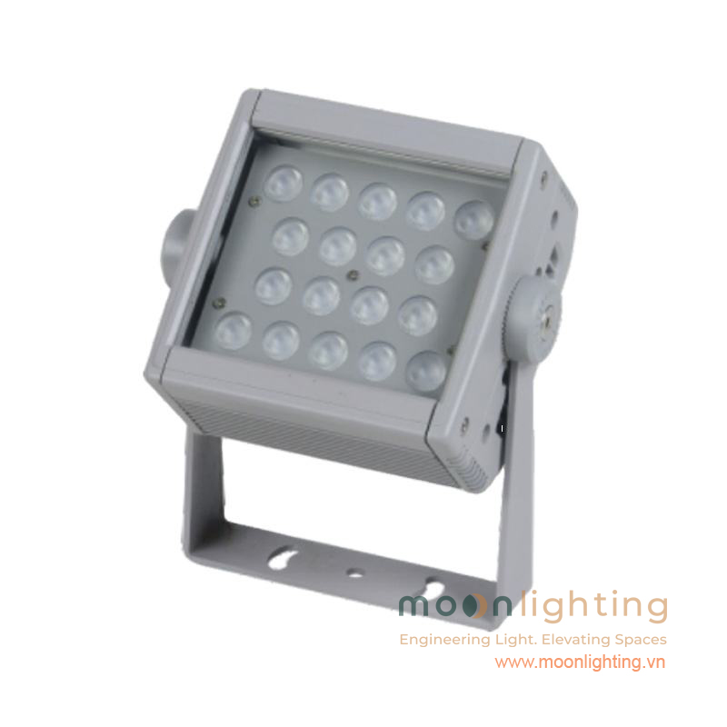 Đại lý phân phối đèn LED Project Light MG-612-185 công suất 18W chính hãng Moon Lighting chuẩn kháng nước IP66 chuyên rọi cột và rửa tường mặt tiền