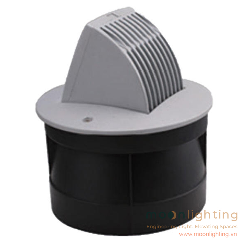 Hình ảnh mô phỏng kỹ thuật lắp đặt đèn âm đất chếch góc COB MG-305