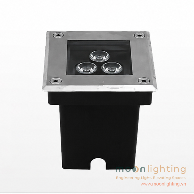 Đèn âm đất mặt vuông MG-303-100 công suất 4W chống nước IP67 thương hiệu Moon Lighting