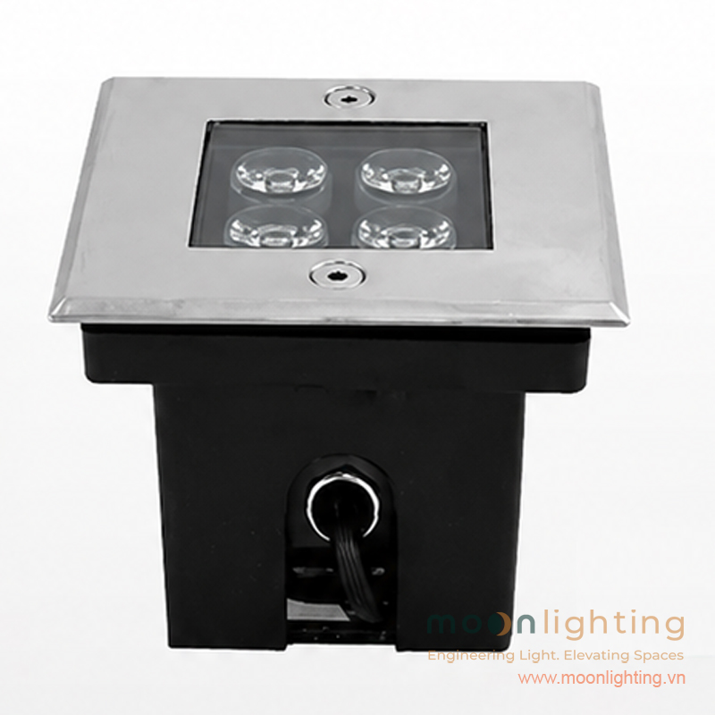 Đèn âm đất mặt vuông MG-303-120 công suất 5W viền Inox 304 316 cao cấp Moon Lighting
