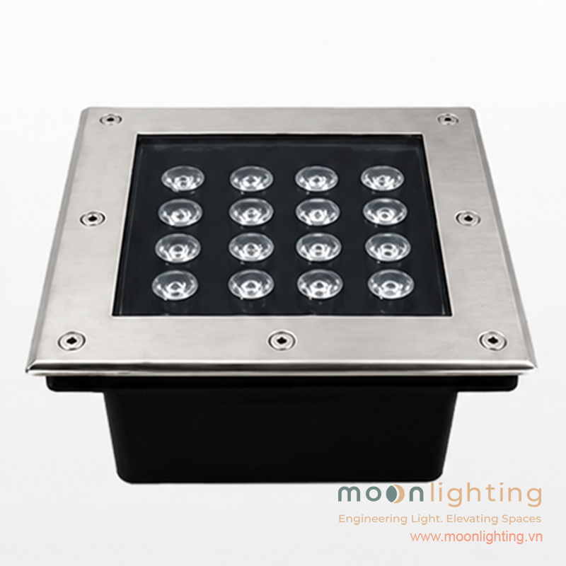 Đèn âm đất mặt vuông MG-303-200 công suất 18W chống nước IP67 thương hiệu Moon Lighting