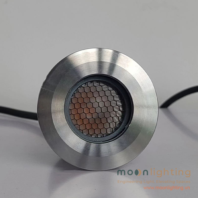 Đèn âm sàn mini MG-105 5W mặt lưới tổ ong Honeycomb Mặt kính tổ ong Honeycomb chống chói đèn âm sàn mini MG-105 5W