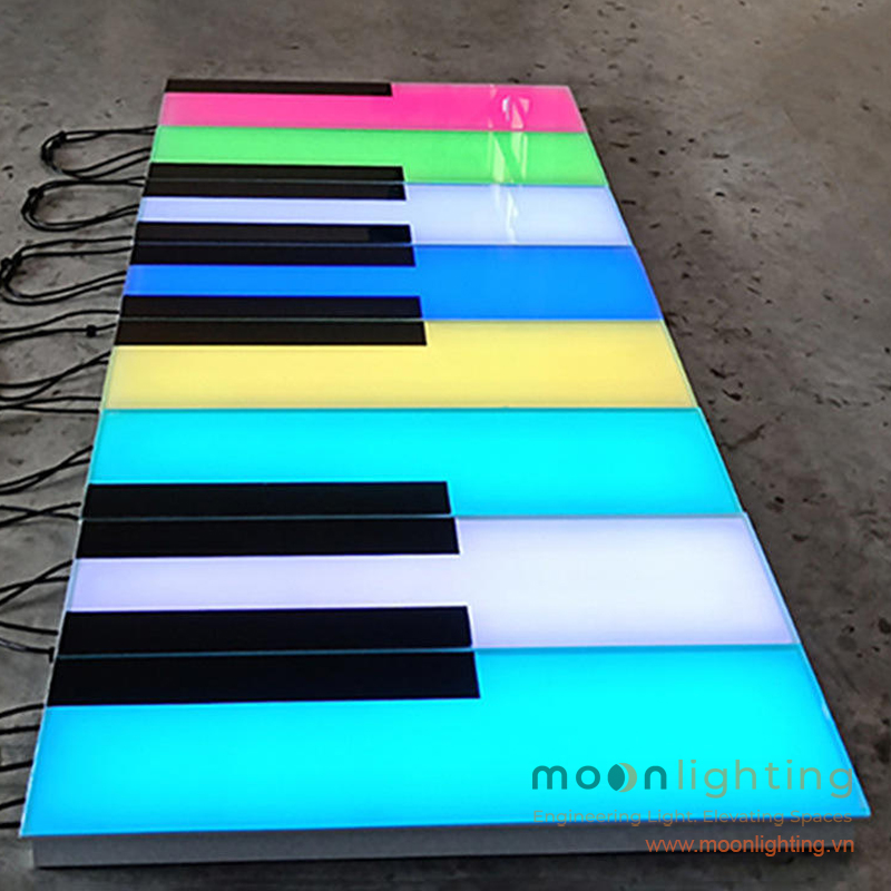 Đèn gạch Piano âm đất MG-308PI-12 công suất 12W phát sáng đổi màu RGB sinh động