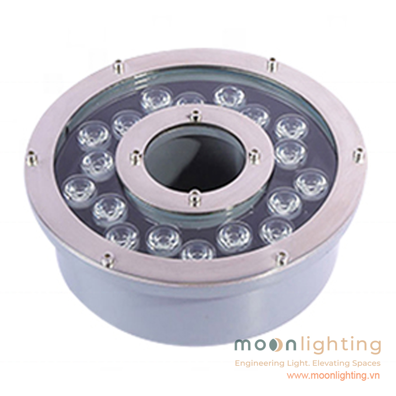Đèn LED âm nước đài phun nước bánh xe MG-502-250 công suất 18W Moon Lighting
