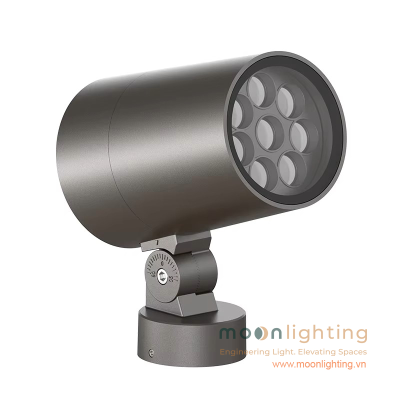 Thiết kế thực tế đèn LED Project Flood Light MG-618N-100 công suất 24W chiếu sáng kiến trúc ngoài trời chính hãng Moon Lighting