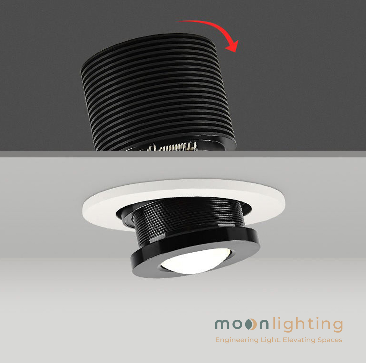 Ứng dụng đèn spotlight zoom chỉnh góc cho biệt thự lâu đài có cao độ trần trên 4m