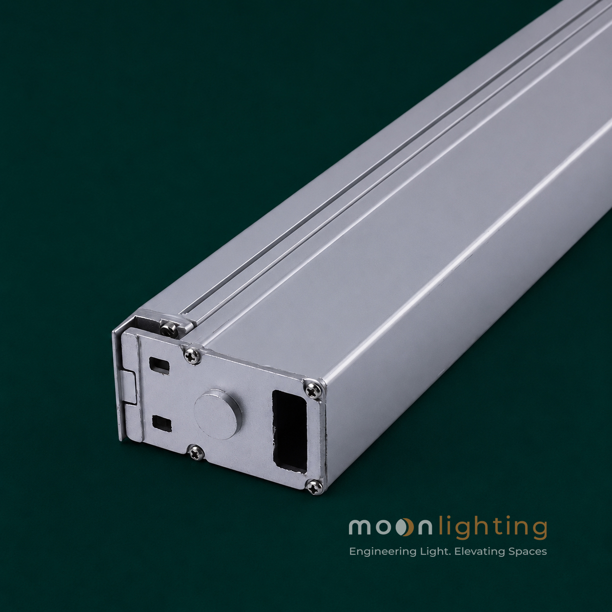 Bề mặt thân vỏ đèn phần đế chôn dươi đất được làm từ nhôm của Đèn LED thanh âm đất MG-312-48W
