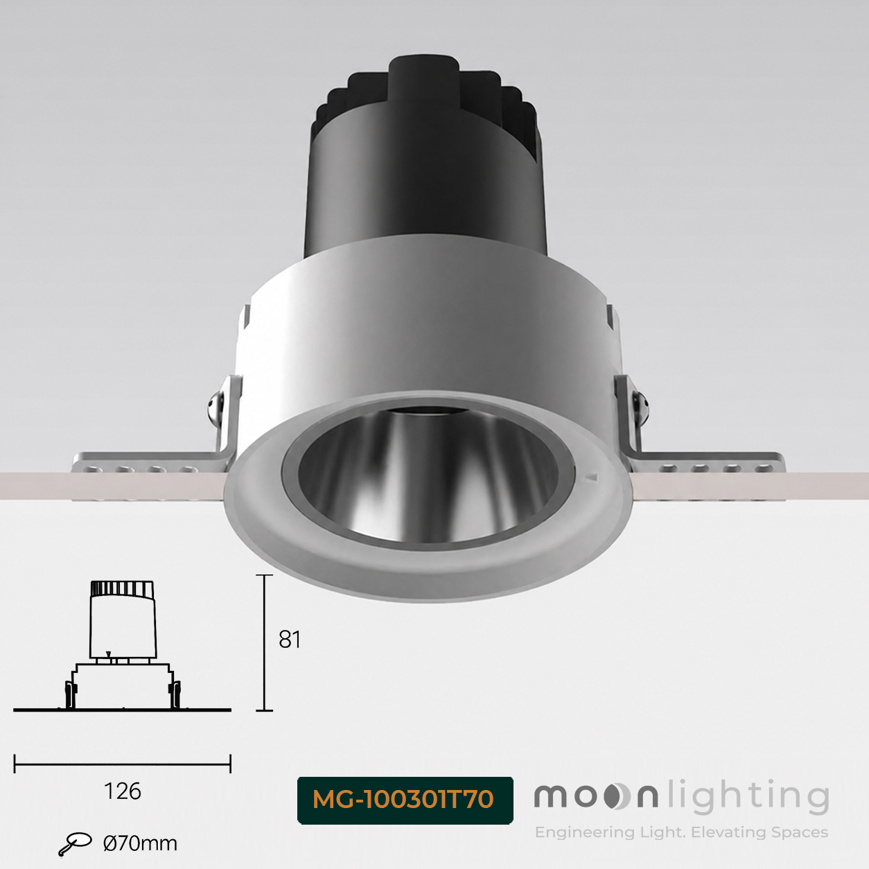 Đèn Spotlight Trimless MG-100301T70 âm trần không viền cao cấp