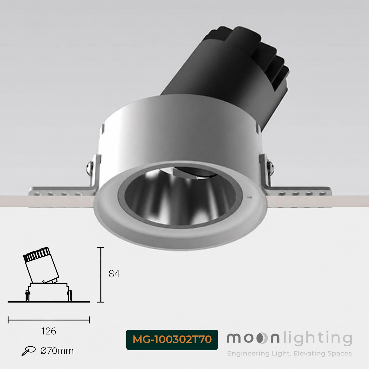 Đèn Spotlight Trimless MG-100302T70 chống chói độ hoàn màu cao