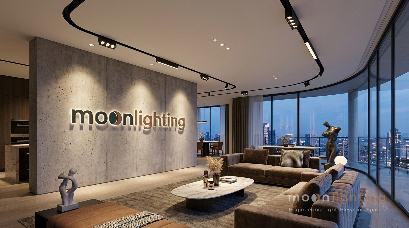 Phối cảnh ánh sáng Wellness Lighting 2026 sử dụng đèn Spotlight Trimless MG-YT55