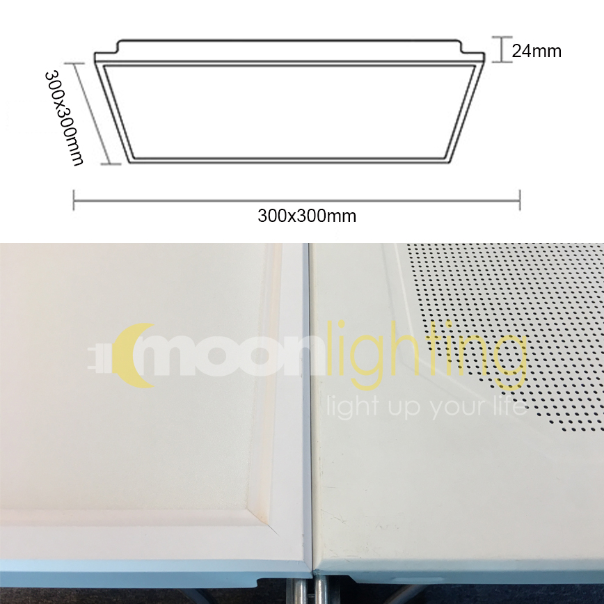Đèn LED Panel Clip in 300x300 cho trần nhôm| Đèn cho trần nhôm panel