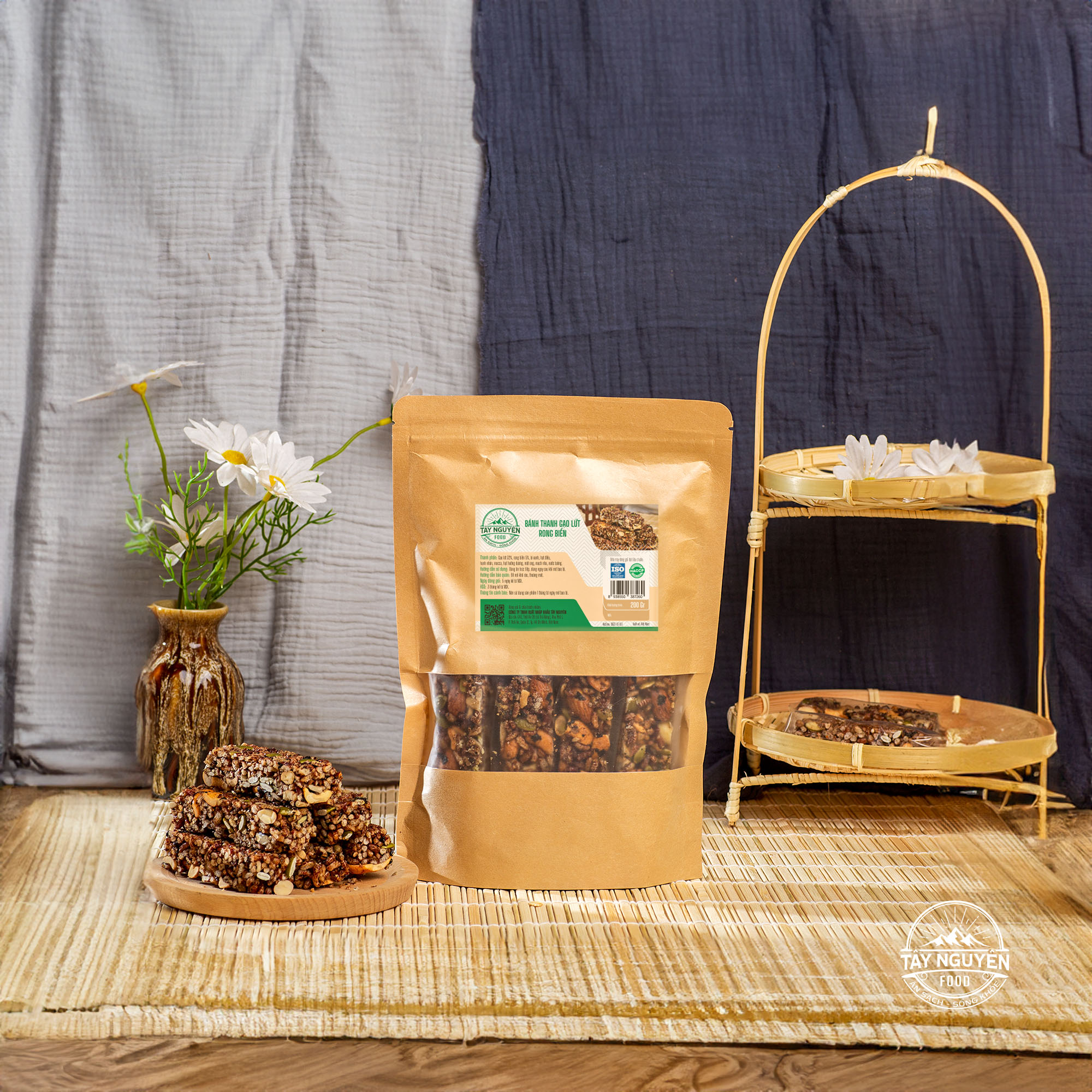 Thanh Gạo Lứt Chà Bông & Rong Biển