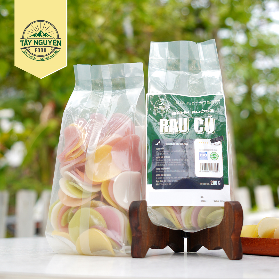 Combo Bánh phồng rau củ và Bánh phồng gạo lứt loại 200g