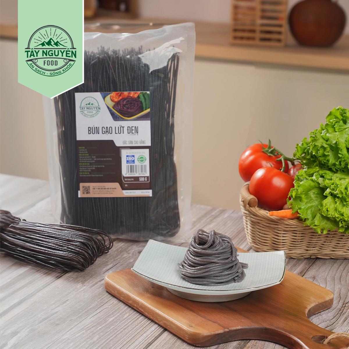 Combo Gạo Lứt Tím Than Sóc Trăng 1kg Và Bún Gạo Lứt Đen Cao Bằng 500g Tây Nguyên Food - Việt Nam Nguyên Cám Hỗ Trợ Eat Clean
