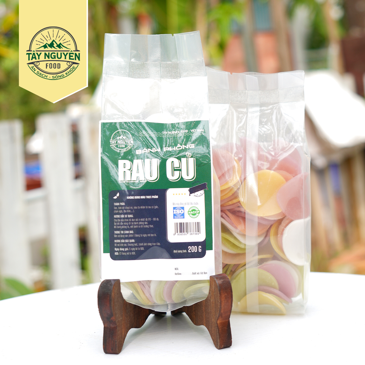 Combo Bánh phồng rau củ và Bánh phồng gạo lứt loại 200g