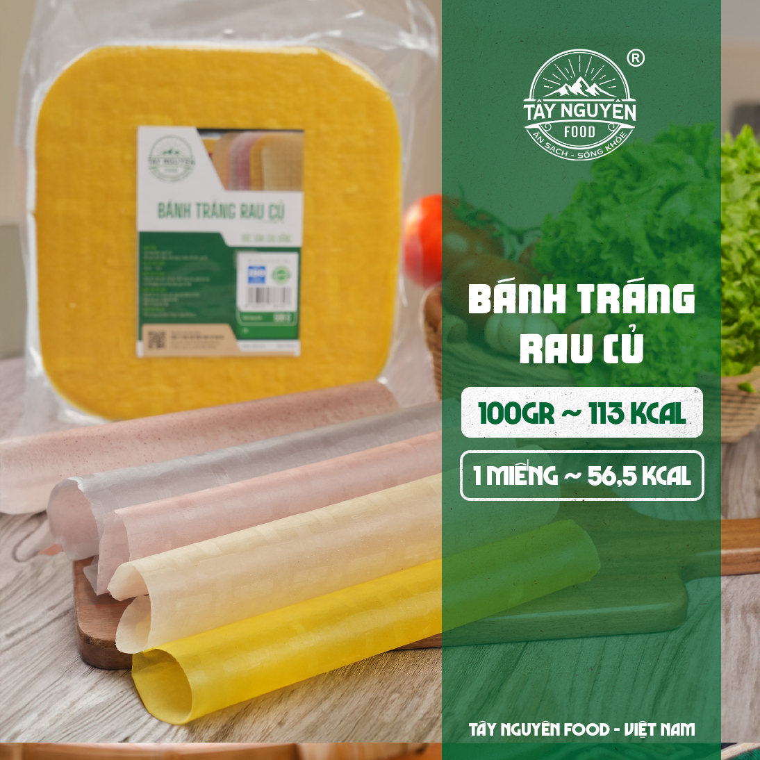Bánh Tráng Gạo Lứt & Bánh Tráng Rau Củ