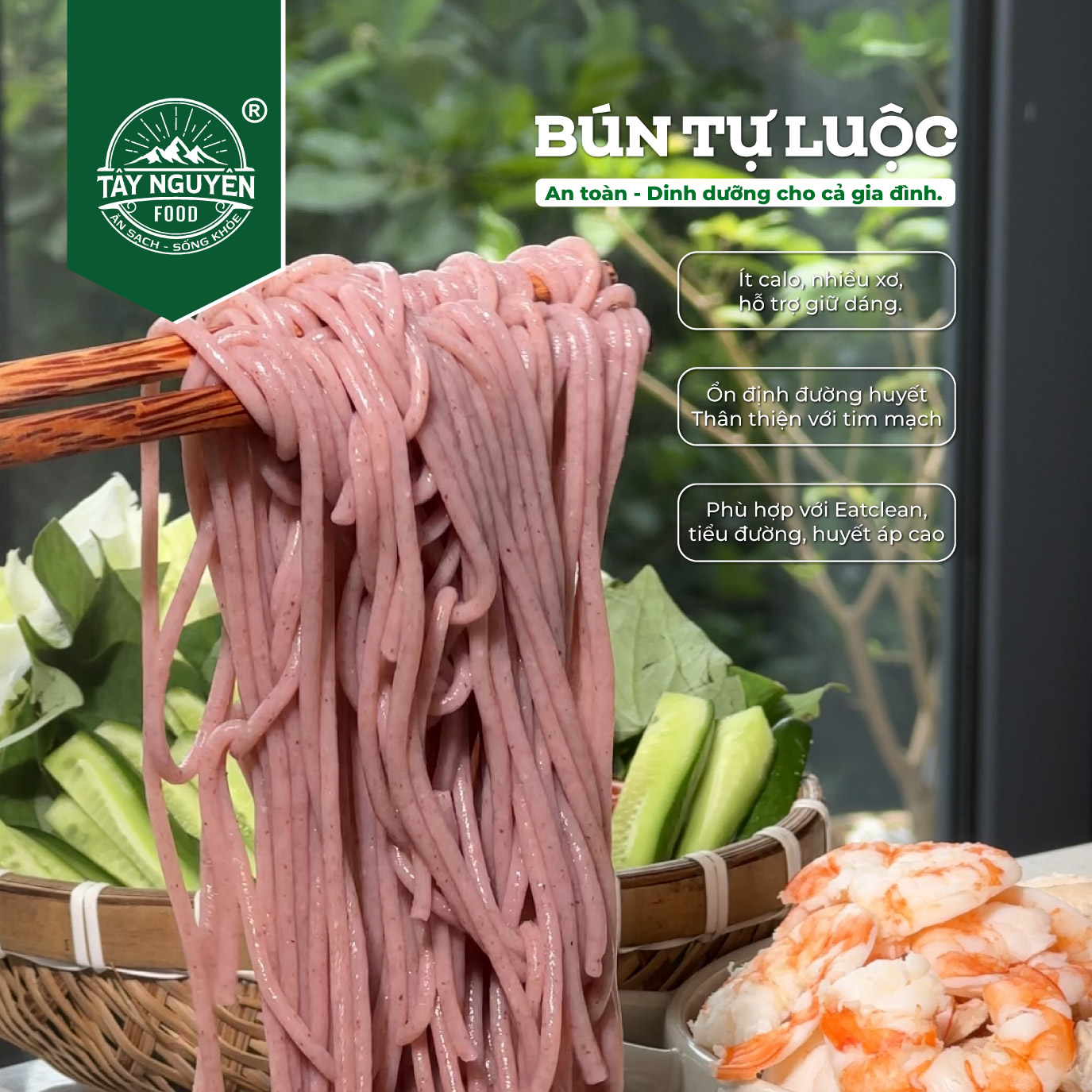 Combo 3Kg Bún Gạo Lứt Đỏ (6 Bịch 500g)