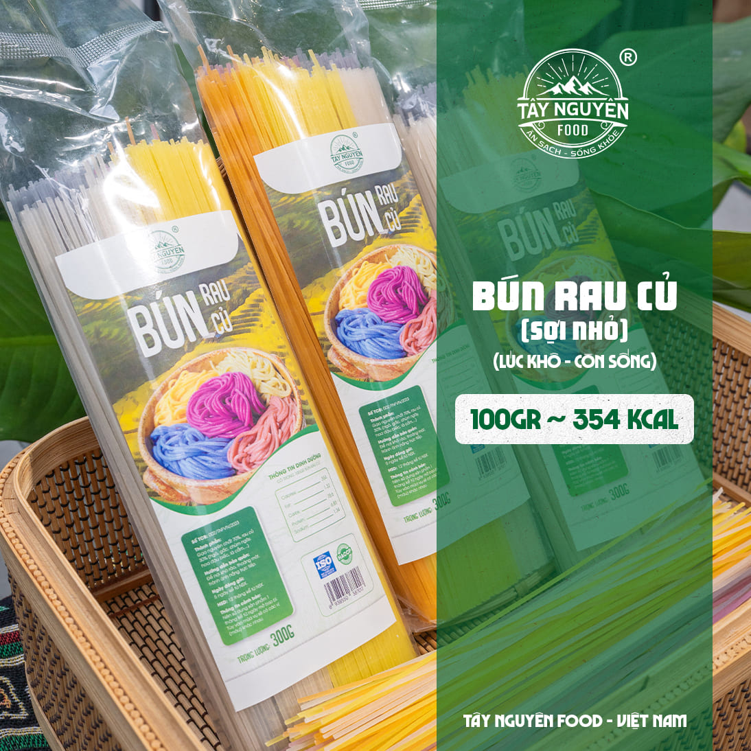 Bún gạo rau củ sợi thẳng