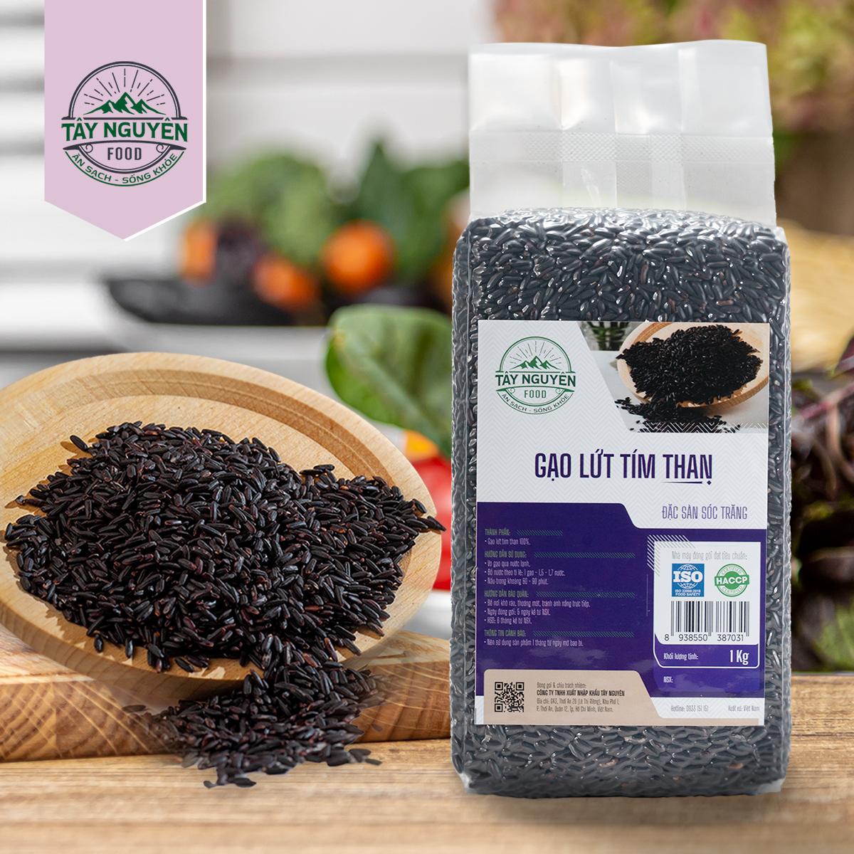 Combo Gạo Lứt Tím Than Sóc Trăng 1kg Và Bún Gạo Lứt Đen Cao Bằng 500g Tây Nguyên Food - Việt Nam Nguyên Cám Hỗ Trợ Eat Clean