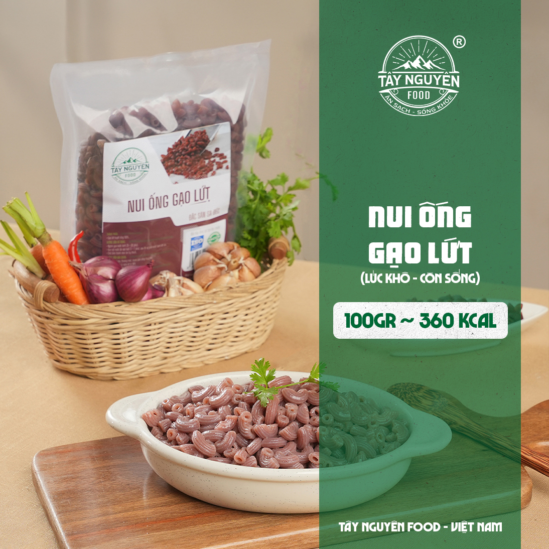 Nui Ống Gạo Lứt