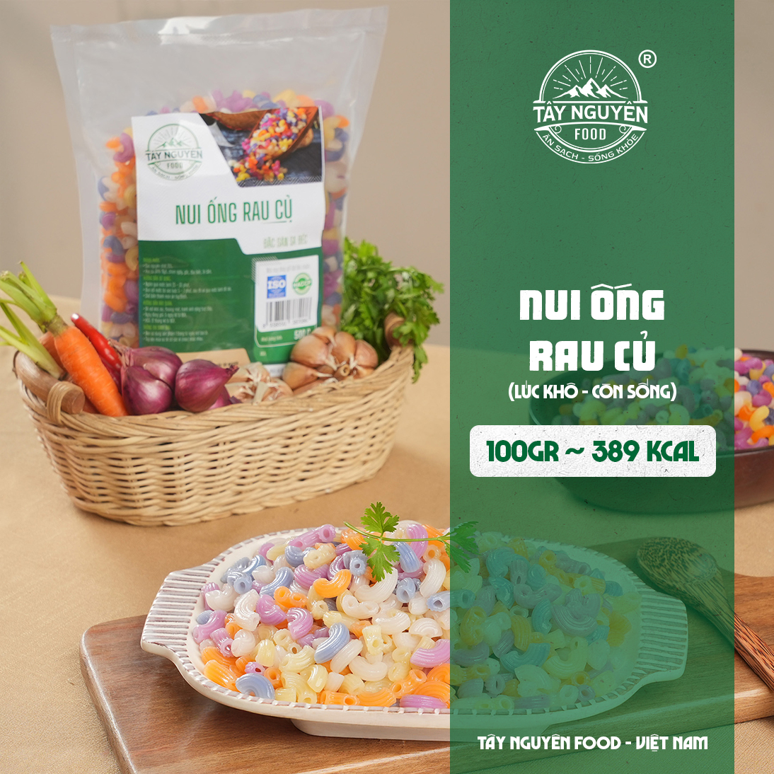 Nui Ống Rau Củ