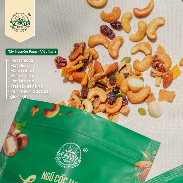 Combo 2 Trà gạo lứt và Granola loại 400g tặng Bình đựng nước