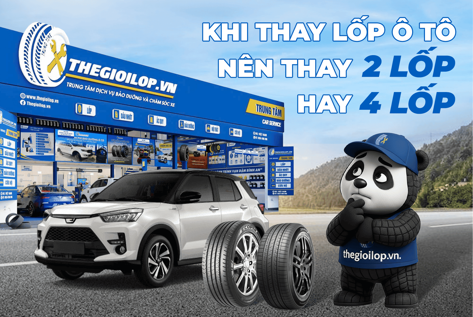 Khi thay lốp ô tô, nên thay 2 lốp hay cả 4 lốp?