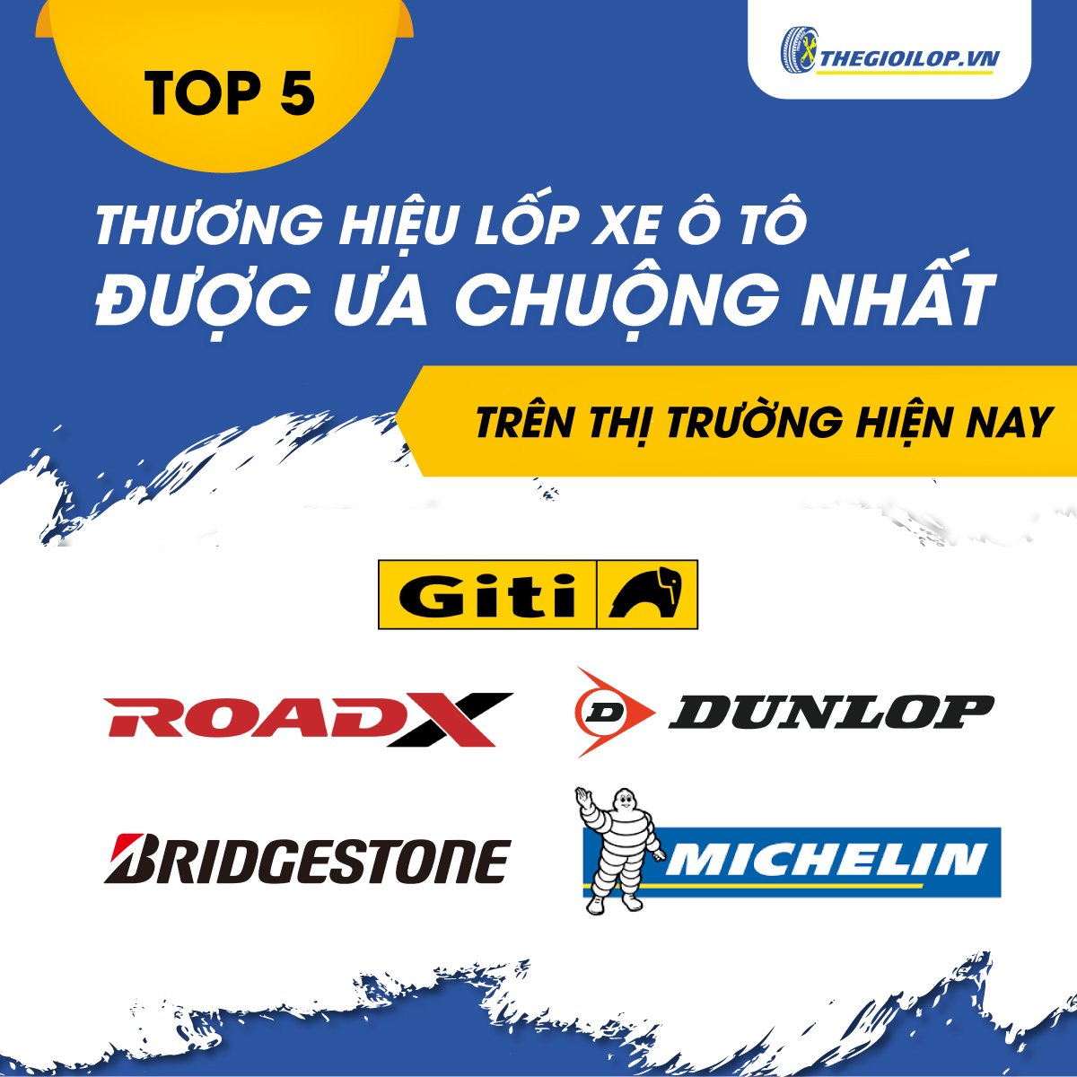 Top 5 Thương Hiệu Lốp Xe Ô Tô Được Ưa Chuộng Nhất Trên Thị Trường Hiện Nay