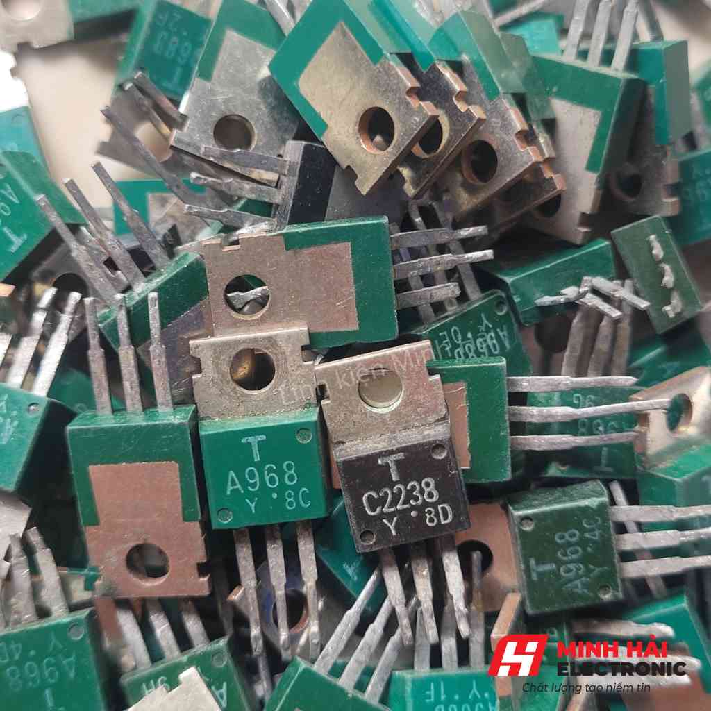 Cặp sò A968 C2238 tháo máy xanh đen lưng đồng - linh kiện Minh Hải