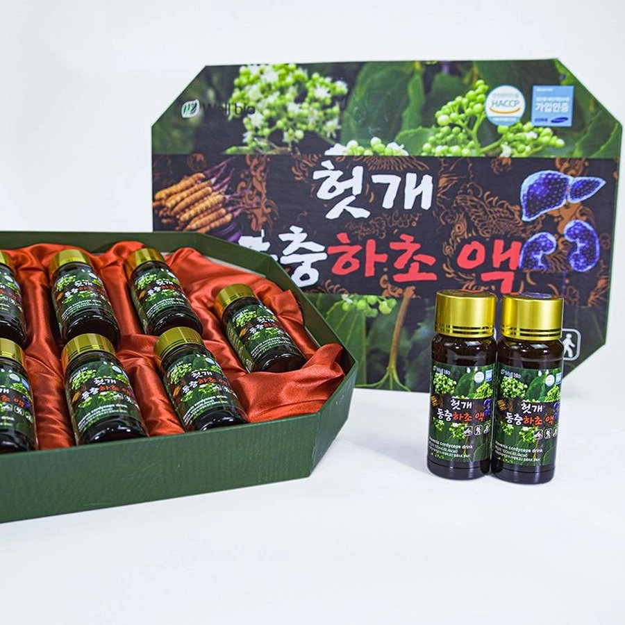 NƯỚC BỔ GAN ĐÔNG TRÙNG HẠ THẢO WELL BIO KOREA HOVENIA CORDYCEPS DRINK