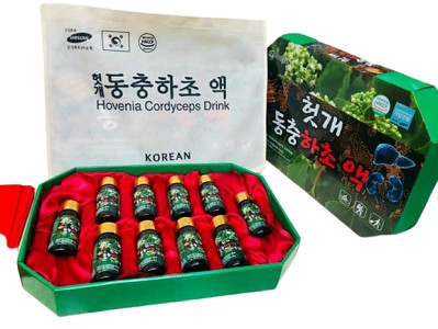 NƯỚC BỔ GAN ĐÔNG TRÙNG HẠ THẢO WELL BIO KOREA HOVENIA CORDYCEPS DRINK