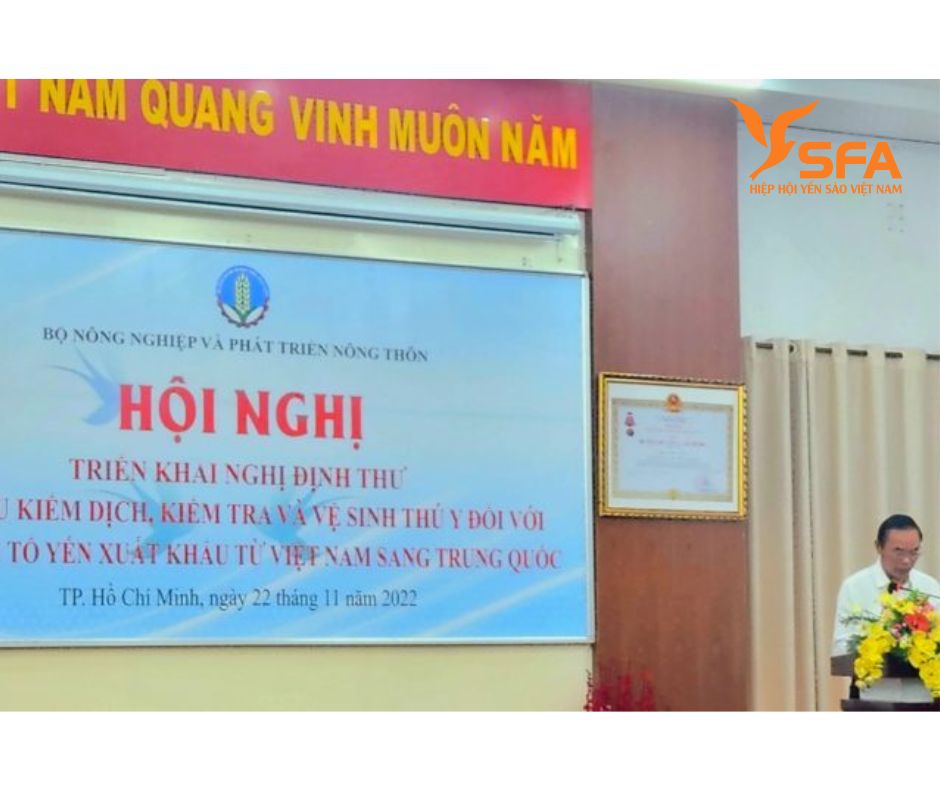 Nghị định thư xuất khẩu tổ yến chính ngạch sang Trung Quốc giữa Bộ NN&PTNT và Tổng cục Hải quan Trung Quốc về các yêu cầu kiểm dịch, kiểm tra và vệ sinh thú y đối với sản phẩm tổ yến.