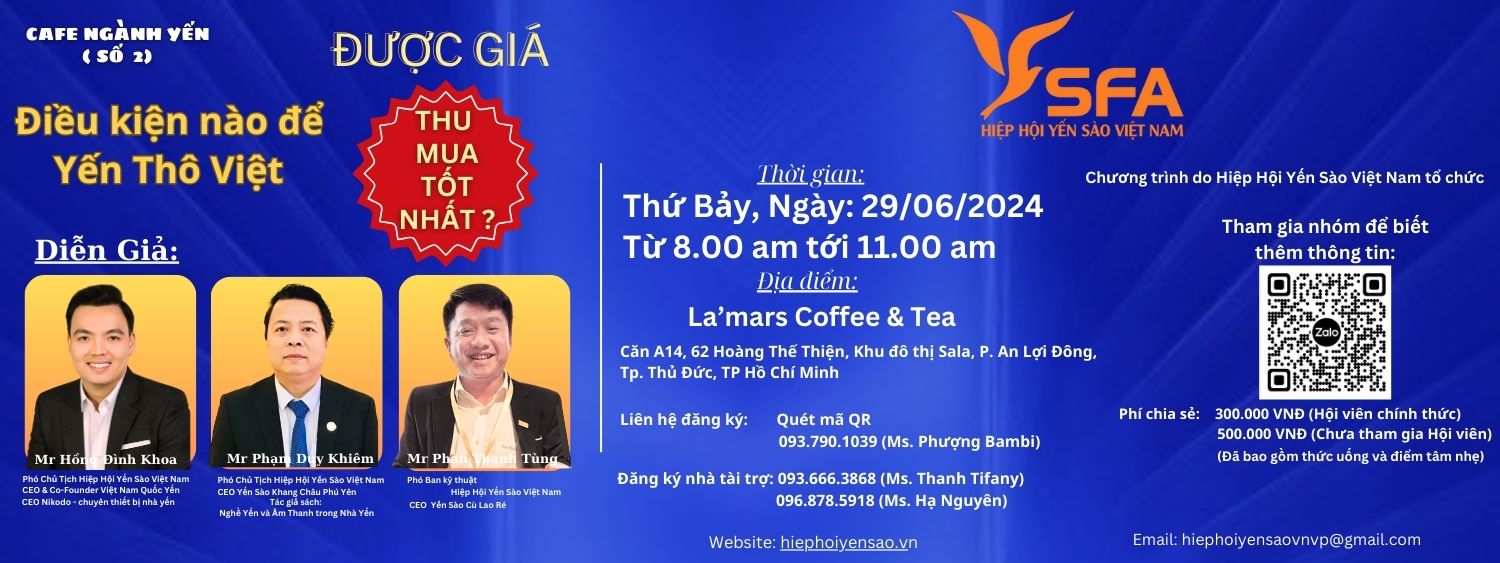HỘI NGHỊ TỔNG KẾT NĂM 2023 - Hiệp hội Yến sào Việt Nam.