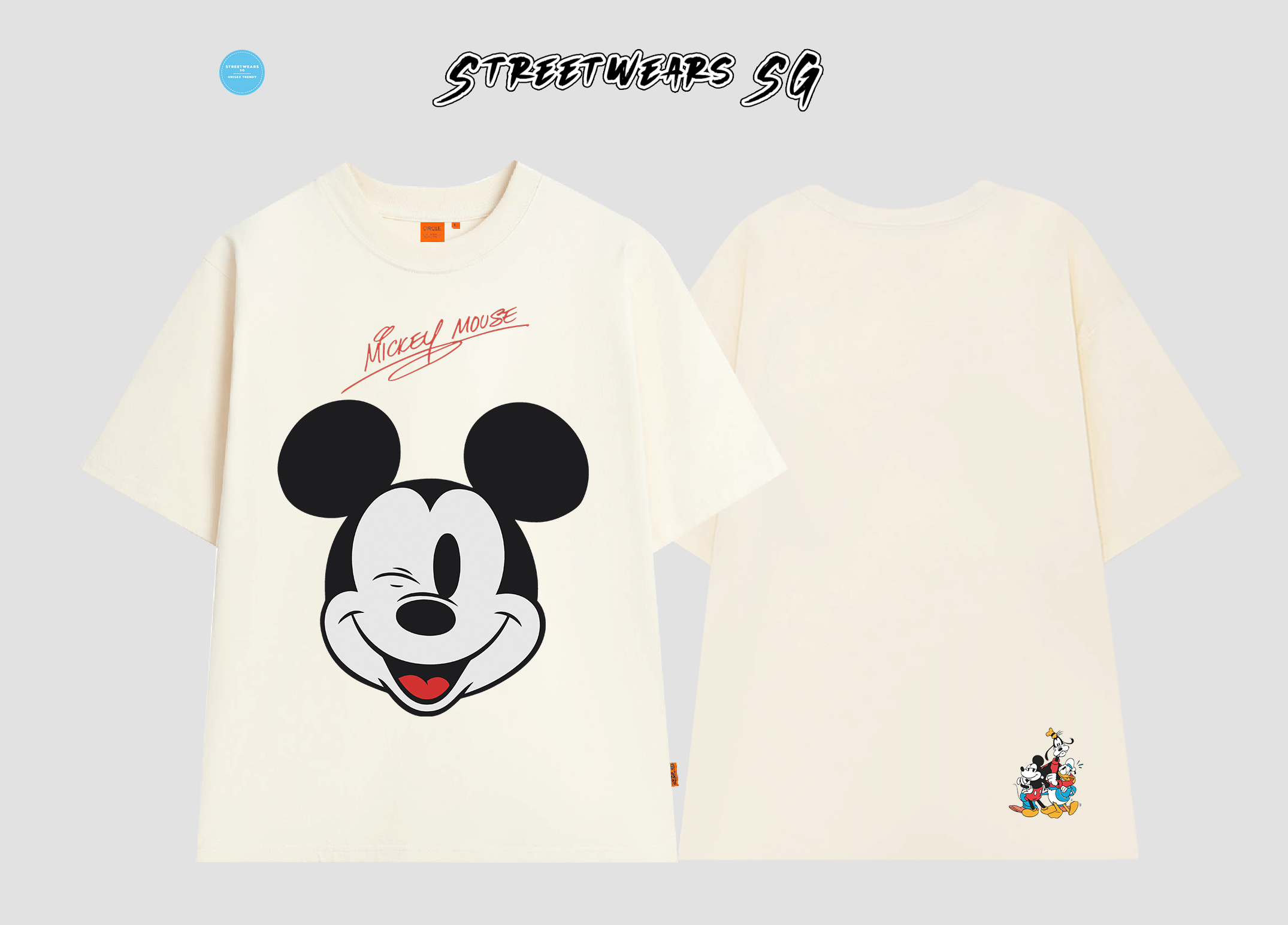 Áo thun Mickey Mouse Cotton Cao Cấp Nam Nữ In Kỹ Thuật Số - Streetwears SG